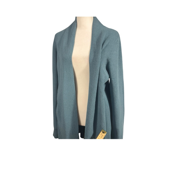 XL Cyrus Blue Open Front Knit Cardigan Sweater - Picture 9 of 10